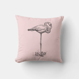 Leg Day Elegant Flamingo Fun Fitness Kissen