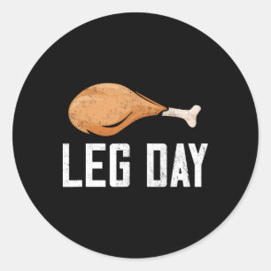 Leg Day Erntedank Kostüm Pilgrim Türkei Tag Fu Runder Aufkleber