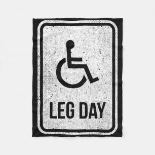 Leg Day Funny Handicap Workout Outfit gestört G Fleecedecke