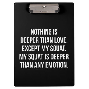 Leg Day - Mein Squat ist tiefer als die Liebe - Fu Klemmbrett