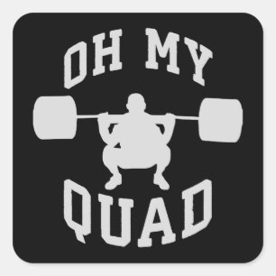 Leg Day - Squat - OH MEIN QUAD - Training Quadratischer Aufkleber
