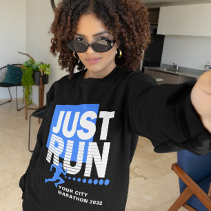 Leg einfach Blue Marathon Runner Race Women's Dark Sweatshirt