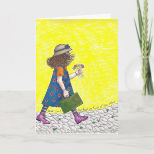 Leg nur einen Fuß vor den anderen Karte