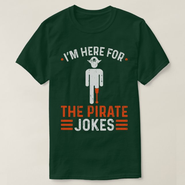 Leg Prosthetic Pirate Joke Funny Leg Amputee T-Shirt (Design vorne)