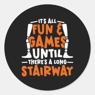 Leg Prosthetic Runder Aufkleber