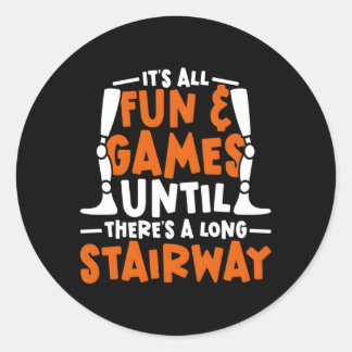 Leg Prosthetic Runder Aufkleber