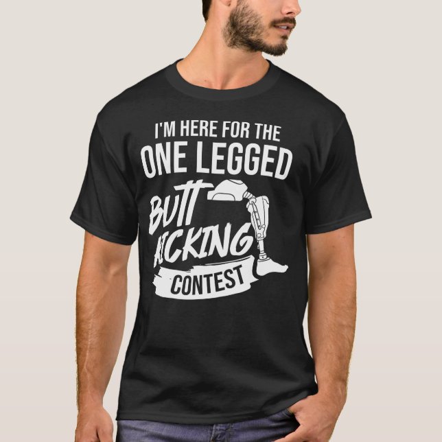 Leg Prothetisches Geschenk Leg Amputationsamputin T-Shirt (Vorderseite)