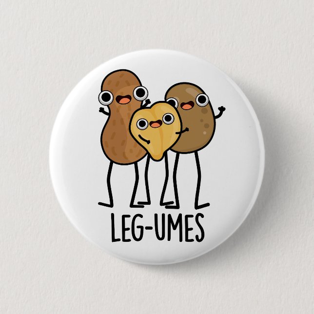 Leg-umes Funny Legume Pun Button (Vorderseite)