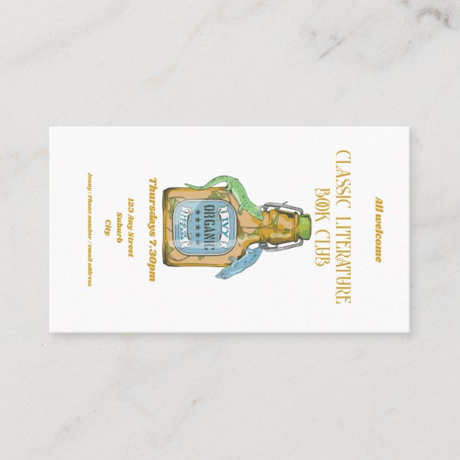 Leg von lizard Shakespeare Macbeth Visitenkarte (Vorderseite)