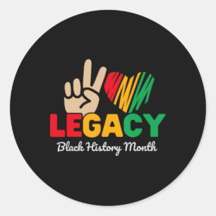 Legacy Black History Monte Afroamerikanisch Schwar Runder Aufkleber