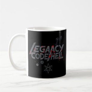"LEGACY CODE HELL" Glitch Metal Tasse - Programmie