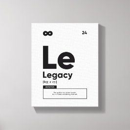 Legacy-Definition | Motivierend Kostenvoranschlags Leinwanddruck