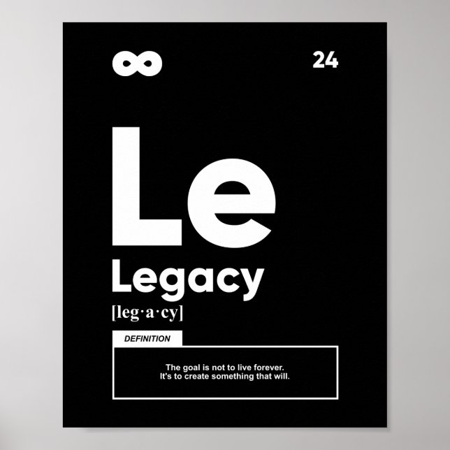 Legacy-Definition | Motivierend Poster (Vorne)