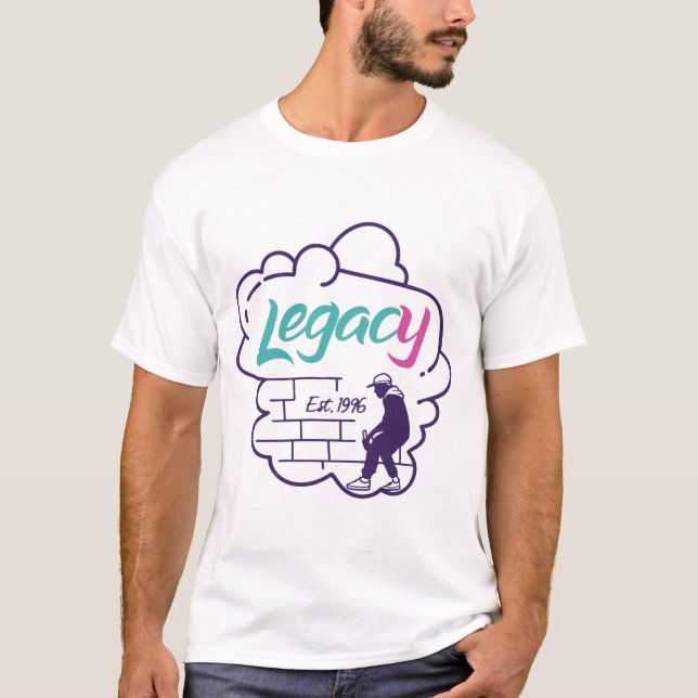 Legacy Est 1996 Street Art Graffiti Silhouette T-S T-Shirt (Vorderseite)