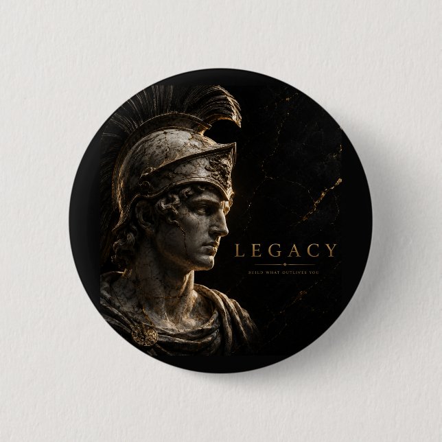 LEGACY Inspirierendes Motivationsdesign-Zitat Button (Vorderseite)