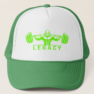 Legacy Minimalist Gym Design – Neon Green Fitness Truckerkappe