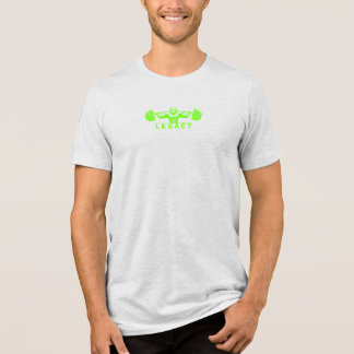Legacy Minimalist Gym Design – Neon Grün Fitness Tri-Blend Shirt