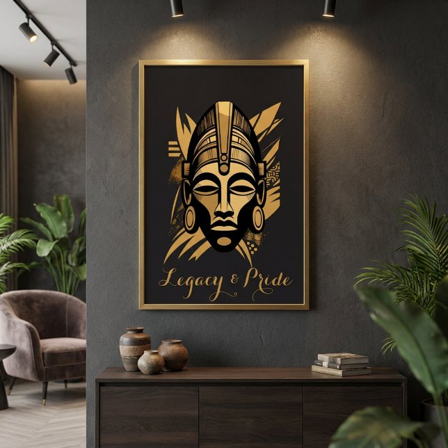 Legacy & Pride African Mask Art - Black History  Poster (Von Creator hochgeladen)