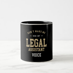 Legal Assistant Job Occupation Birthday Worker Zweifarbige Tasse
