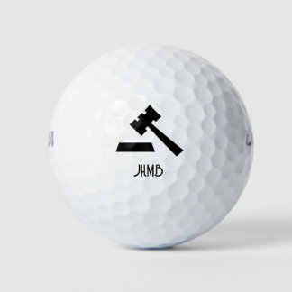 Legal Law Judge Monogram Art Golfball