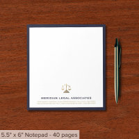 Legal Navy Gold Siegel Notepad