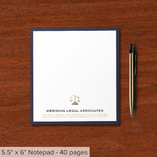 Legal Navy Gold Siegel Notepad Notizblock