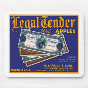 Legal Tender Äpfel Mousepad
