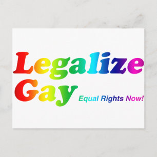 Legalisation Gay Postkarte