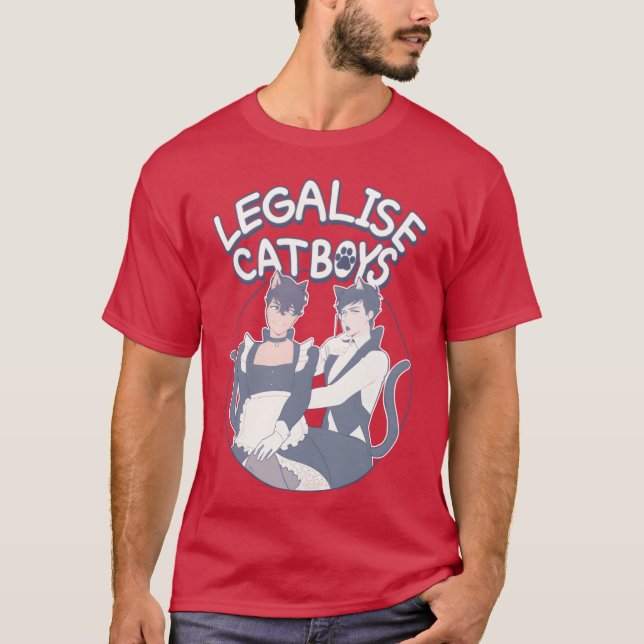 Legalise Catboys Anime girl T-Shirt (Vorderseite)