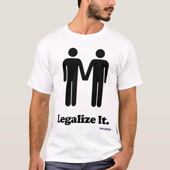 Legalisieren Sie homosexuelle Mann-Heirat T-Shirt (Vorderseite)