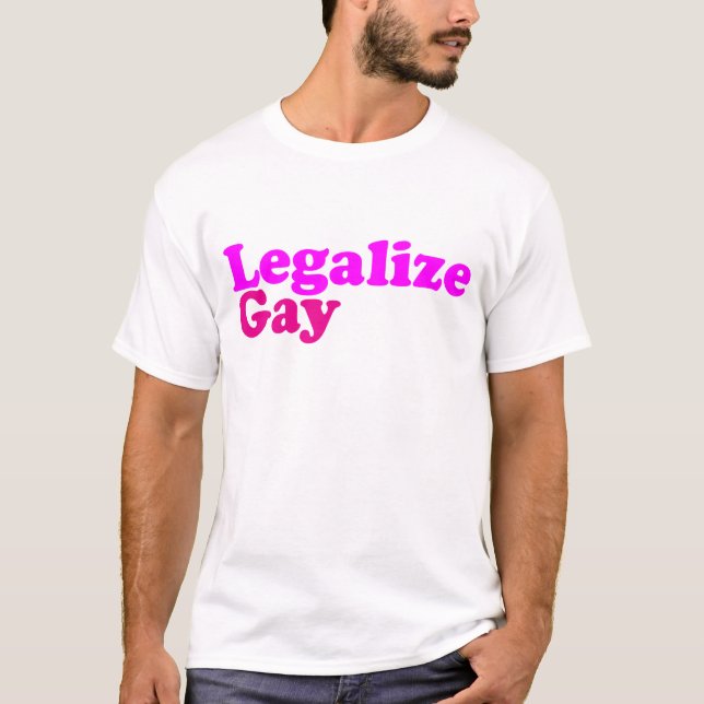 legalisieren Sie homosexuelle rosa Magenta T-Shirt (Vorderseite)