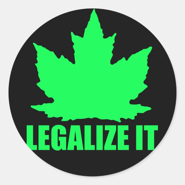 Legalisieren von Ahorn Runder Aufkleber (Vorderseite)