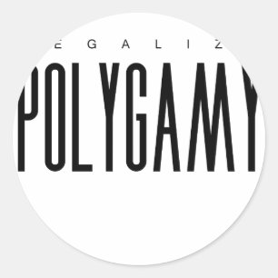Legalisieren von Polygamy Runder Aufkleber