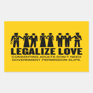 Legalisierung der Liebe Rechteckiger Aufkleber