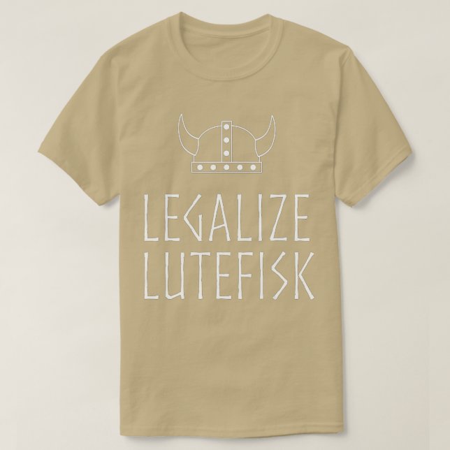 Legalize Lutefisk Funny Viking T-Shirt (Design vorne)