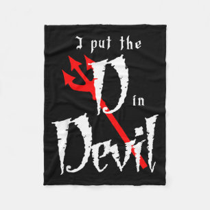 Lege D in Teufel Halloween passendes Paar Freund Fleecedecke