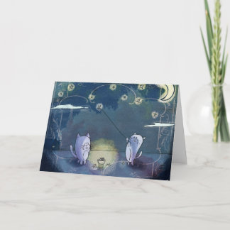 Lege die Sterne in ihre Sky Card Feiertagskarte