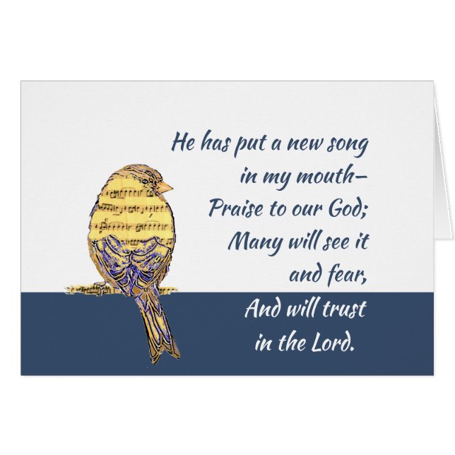 Lege ein Lied in meinen Vogel der Herzbibel (Vorderseite (Horizontal))