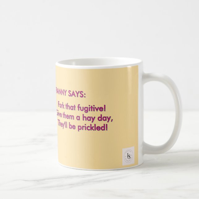 Lege eine Gabel hinein! Fuchsia Serie Kaffeetasse (Rechts)