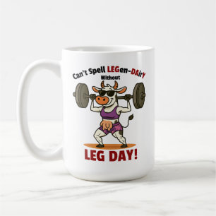 Legen-Dairy Leg Day – Lustige Kuh Kniebeugen Worko Kaffeetasse
