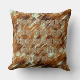 Legen Sie den Wagen nicht über das Pferdekissen Kissen