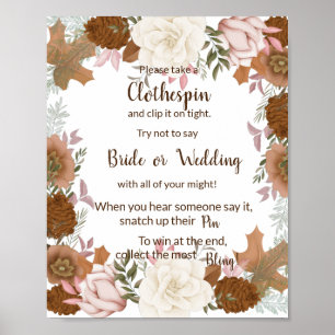 Legen Sie ein Kleidungsstück Button Boho Herbst Du Poster