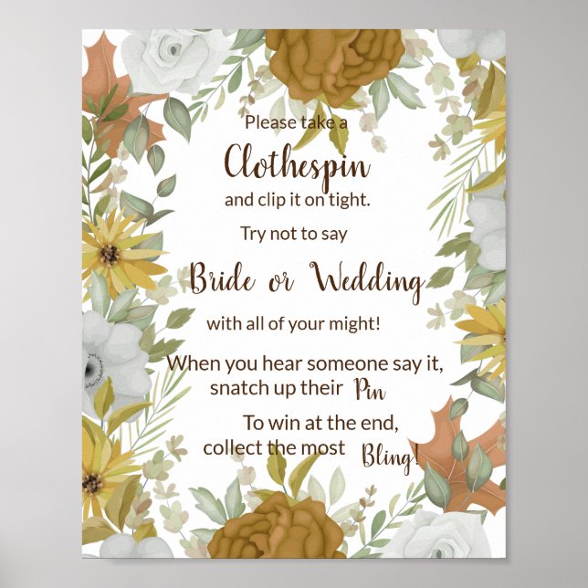 Legen Sie ein Kleidungsstück Button Boho Herbst Du Poster (Vorne)