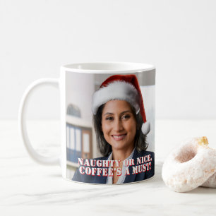 Legen Sie eine Weihnachtsmannmütze an Funny Offi Kaffeetasse