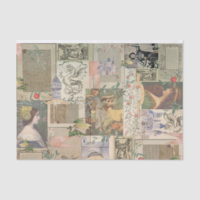 Legen Sie Ihr eigenes Drachenteppichpapier ab Seidenpapier (Vorderseite)