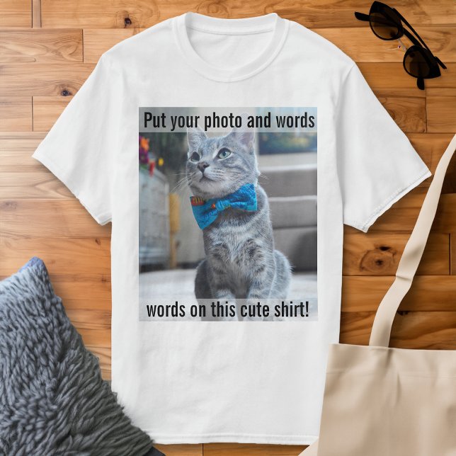 Legen Sie Ihr Foto und Worte auf dieses Niedliche  T-Shirt (custom photo t-shirt)
