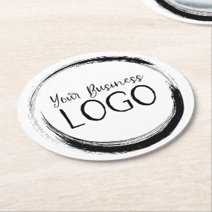 Legen Sie mein Logo auf Runder Pappuntersetzer