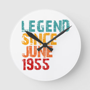 Legend 1955 70. Geburtstag Geschenke 70 Jahre alt Runde Wanduhr