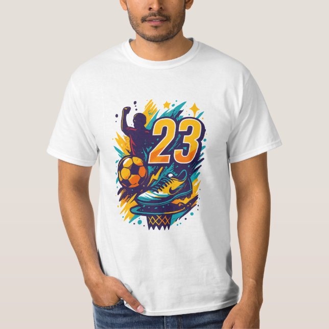 Legend 23 Sports T-Shirt - Basketball & Fußball Fu (Vorderseite)