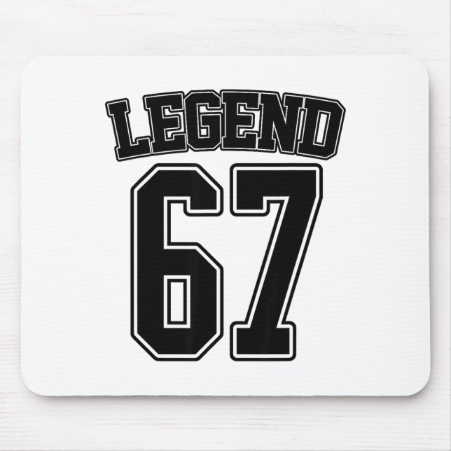 Legend 67 Six Seven Srts Number Varsity Team 67th  Mousepad (Vorne)